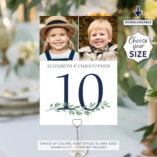 Bruiloft Tafel Nummer Teken Paar Foto's Kaart