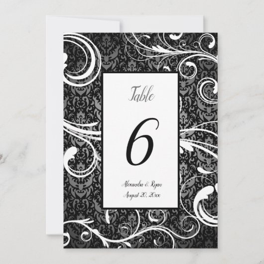 Bruiloft Tafel Nummers Southern Belle Magnolia Kaart (Voorkant)