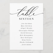 Bruiloft Tafel Nummers Zittafel Grafiek Modern Ele Kaart (Achterkant)