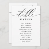 Bruiloft Tafel Nummers Zittafel Grafiek Modern Ele Kaart (Voorkant / Achterkant)