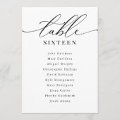 Bruiloft Tafel Nummers Zittafel Grafiek Modern Ele Kaart (Voorkant)