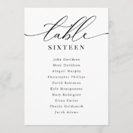 Bruiloft Tafel Nummers Zittafel Grafiek Modern Ele Kaart