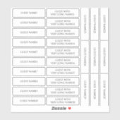 Bruiloft Tafel Plaats Kaart 29x Gast Naam Labels (Vel)