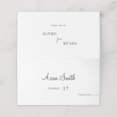 Bruiloft Tafel Plaats Kaart Met Naam & Maaltijd Ke Plaatskaartje (Buitenkant ongevouwen)