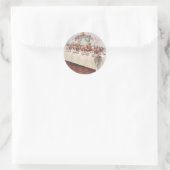 Bruiloft Tafel Vintage Ronde Sticker (Tas)