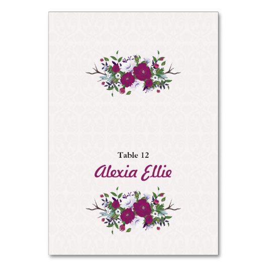 Bruiloft Tafel Zitplaats Kaart (Voorkant)