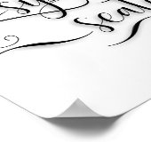 Bruiloft Tafelbord 'Sla je mond open en neem plaat Poster (Hoek)