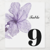 Bruiloft Tafelnummer Wijnlabel Wijn Etiket (Enkel label)