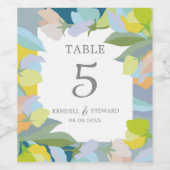 Bruiloft Tafelnummer Wijnlabel Wijn Etiket (Enkel label)