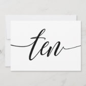 Bruiloft Tafelnummers - Luxe Typografie - Zwart 10 (Voorkant)