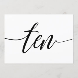 Bruiloft Tafelnummers - Luxe Typografie - Zwart 10