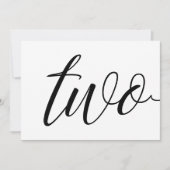 Bruiloft Tafelnummers - Luxe Typografie - Zwart 2 (Voorkant)