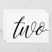 Bruiloft Tafelnummers - Luxe Typografie - Zwart 2 (Voorkant / Achterkant)