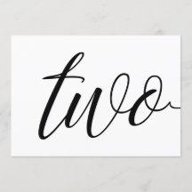 Bruiloft Tafelnummers - Luxe Typografie - Zwart 2