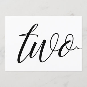 Bruiloft Tafelnummers - Luxe Typografie - Zwart 2