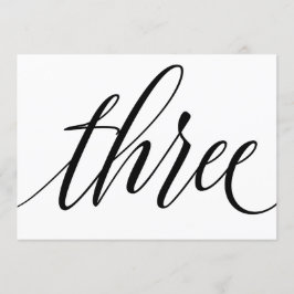 Bruiloft Tafelnummers - Luxe Typografie - Zwart 3