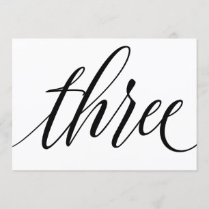 Bruiloft Tafelnummers - Luxe Typografie - Zwart 3