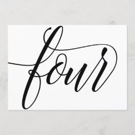 Bruiloft Tafelnummers - Luxe Typografie - Zwart 4