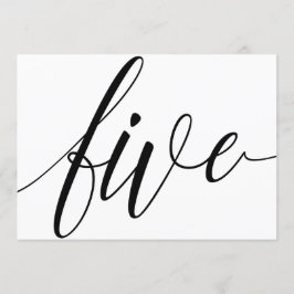 Bruiloft Tafelnummers - Luxe Typografie - Zwart 5