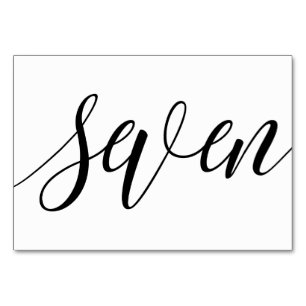 Bruiloft Tafelnummers - Luxe Typografie (zwart) 7