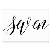 Bruiloft Tafelnummers - Luxe Typografie (zwart) 7 (Achterkant)