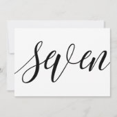 Bruiloft Tafelnummers - Luxe Typografie - Zwart 7 (Voorkant)