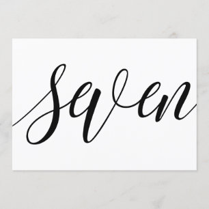 Bruiloft Tafelnummers - Luxe Typografie - Zwart 7