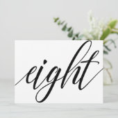 Bruiloft Tafelnummers - Luxe Typografie - Zwart 8 (Staand voorkant)