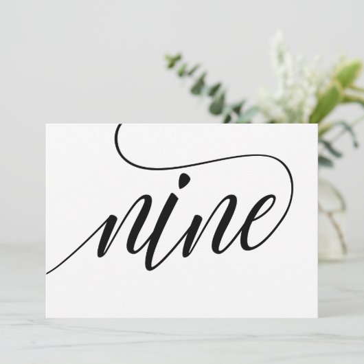 Bruiloft Tafelnummers - Luxe Typografie - Zwart 9 (Staand voorkant)