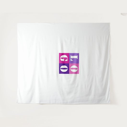 Bruiloft Tapijten Met Logo Elegant Modern Wandkleed (Voorkant (horizontaal))