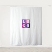 Bruiloft Tapijten Met Logo Elegant Modern Wandkleed (Voorkant)