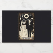 Bruiloft Tarot bruid & bruidegom Likeurfles Etiket (Enkel label)