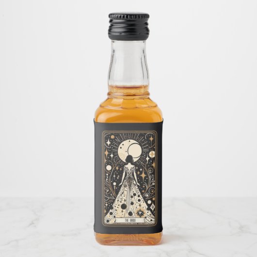 Bruiloft Tarot Bruid Likeurfles Etiket (Voorkant)