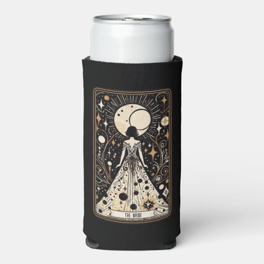Bruiloft Tarot Bruid Seltzer Blikjeskoeler (Seltzer Voorkant)