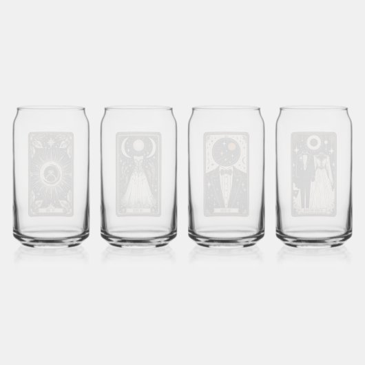Bruiloft Tarot Bruiloft Blikvorm Glas (Achterkant)