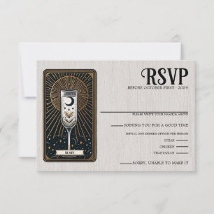 Bruiloft Tarot Food Choices RSVP-kaart RSVP Kaartje