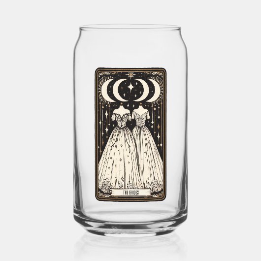 Bruiloft Tarot Grooms Blikvorm Glas (Voorkant)