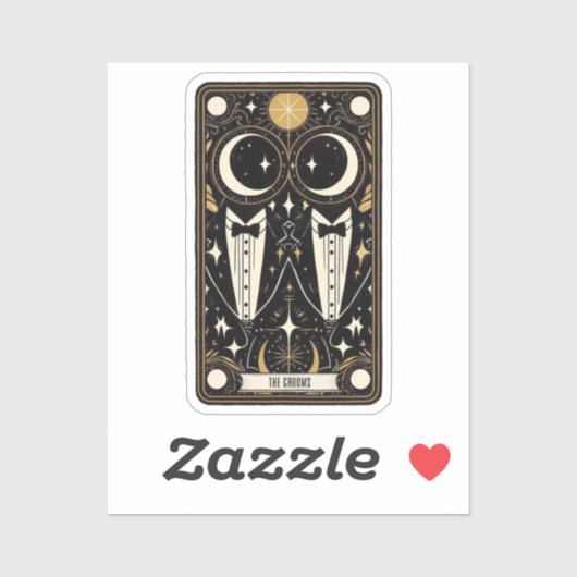Bruiloft Tarot Grooms Sticker (Vel)