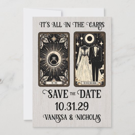 Bruiloft Tarot Save The Date (Voorkant)