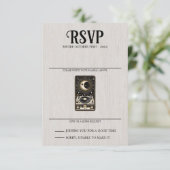 Bruiloft Tarot Song Aanvraag RSVP Kaartje (Staand voorkant)