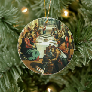 Bruiloft te Kana door Andrea Boscoli, Renaissancek Keramisch Ornament
