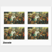 Bruiloft te Kana door Andrea Boscoli, Renaissancek Rechthoekige Sticker (Vel)