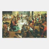 Bruiloft te Kana door Andrea Boscoli, Renaissancek Rechthoekige Sticker (Voorkant)