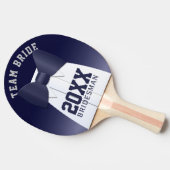 Bruiloft Team Bruid Bruidsman Ping Pong Paddle Tafeltennisbatje (Zijkant)