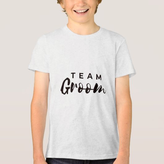 Bruiloft Team Bruid Team Bruidegom Premium _1  Tri-Blend Shirt (Voorkant)
