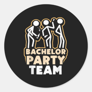 Bruiloft Team Bruidegom Bruid _4  Ronde Sticker