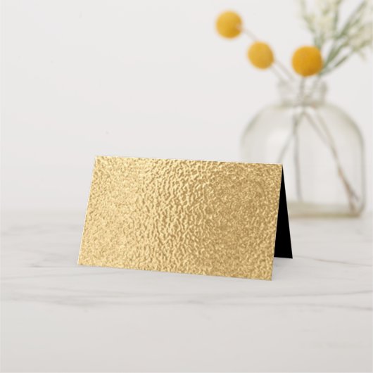 Bruiloft Tent Kaart Plaatskaart Elegant Goud en Zw Plaatskaartje (Achterkant)