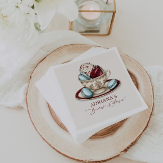 Bruiloft Thee Feest Macarons Servet