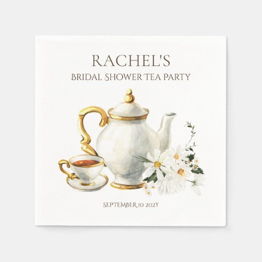 Bruiloft Thee Feest Servetten (Voorkant)