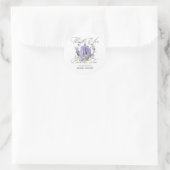 Bruiloft Thee Paars Theepot Bruiloft  Ronde Sticker (Tas)